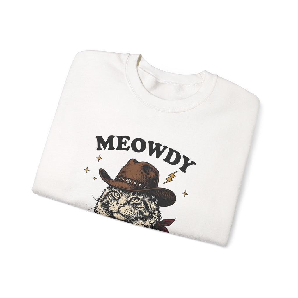 Cowboy Cat Sweatshirt Cat Western Gift Women Vintage Sweatshirt Kitty Cat Sweatshirt Cat Fan Rodeo Graphic Cowboy Hand Drawn Bandana Sweatshirt