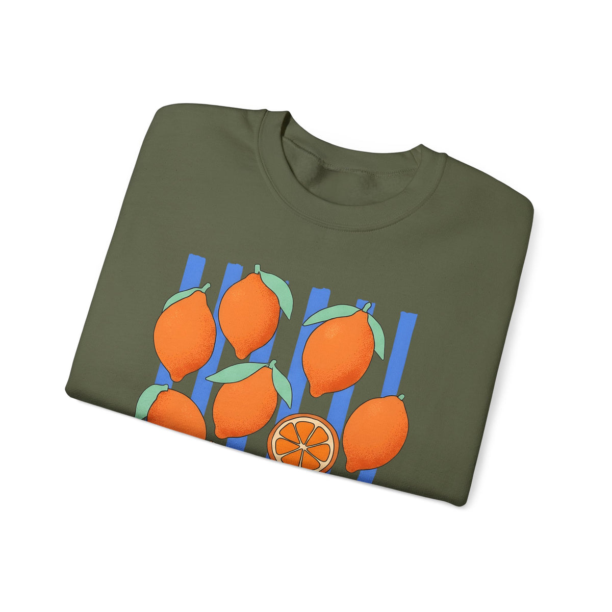 Lemon Fruit Sweatshirt Drinks Vacation Gift Women Cartoon Sweatshirt Citrus Sweatshirt Beverage Fan Cocktail Graphic Classic Orange Segment Sweatshirt