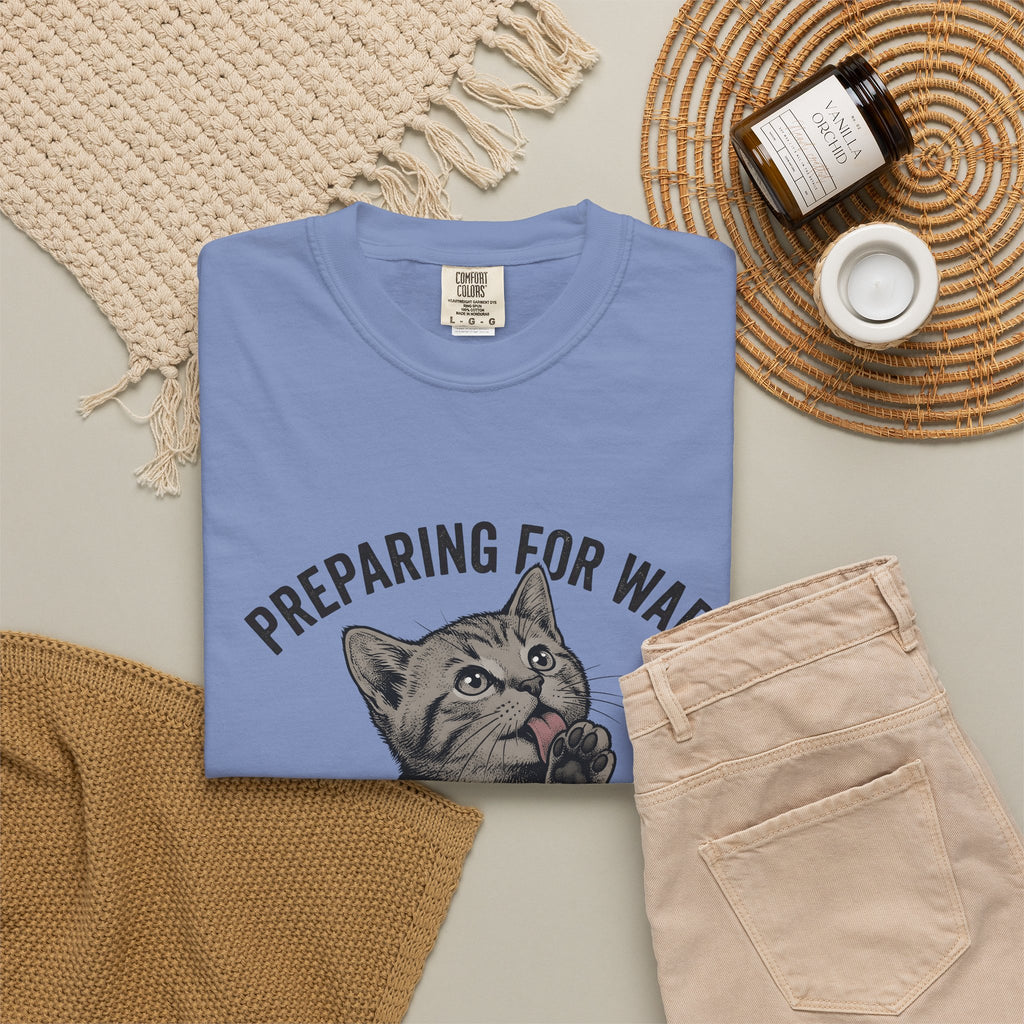 Striped Cat Cat Jokes Gift Sketch Tabby Cat Feline Fan Drawing Retro Claw T-Shirt
