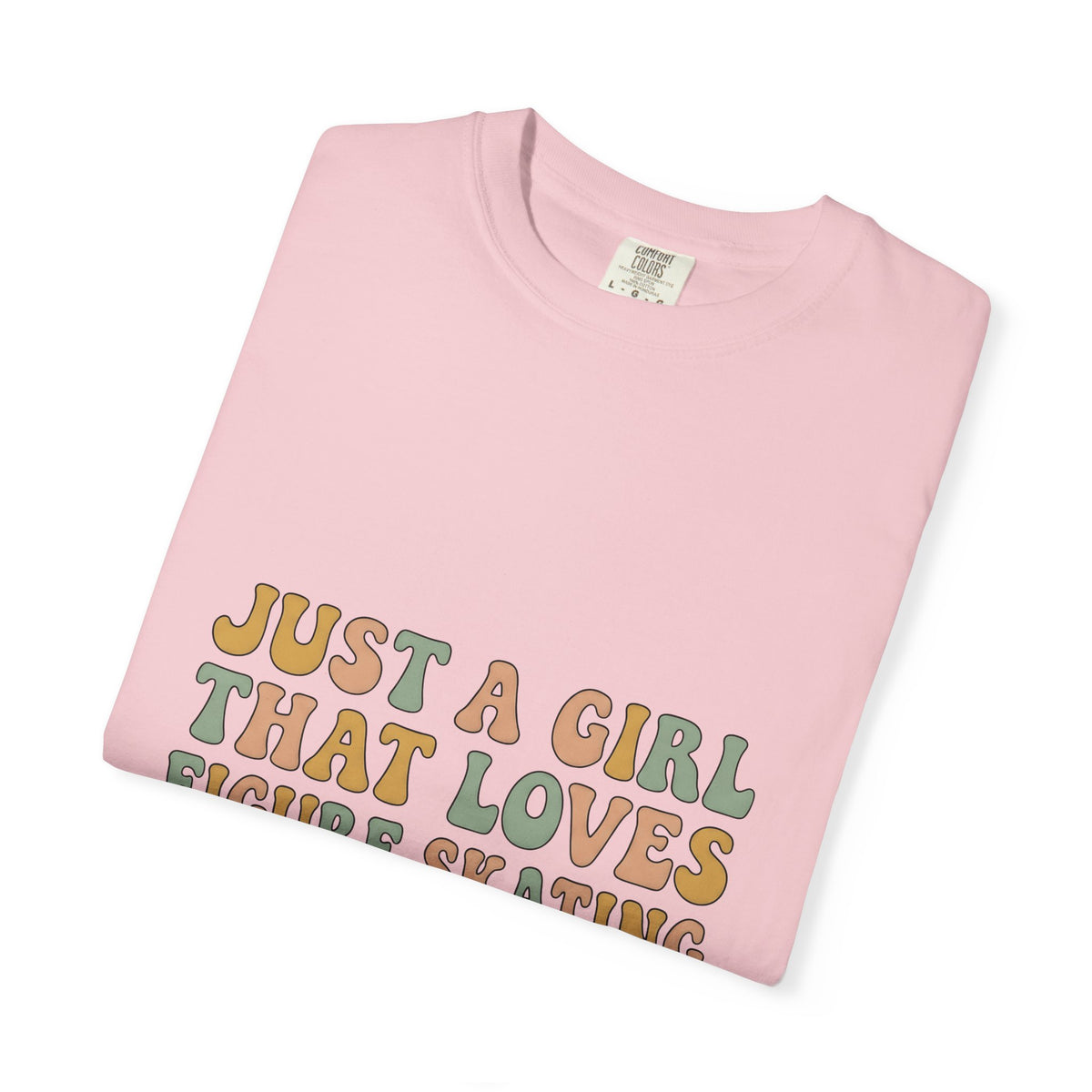 Classic Fun Font T-Shirt Figure Skating Sport Gift Women Cheerful T-Shirt Typography T-Shirt Skater Enthusiast Happy T-Shirt Athletic Graphic