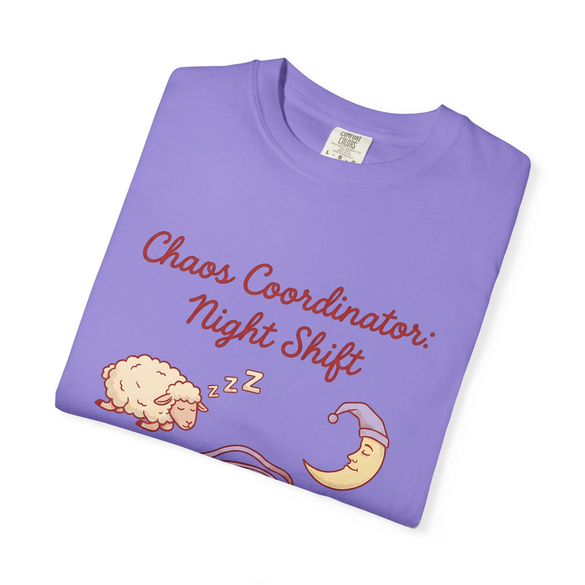 Sleep Items Print T-Shirt Moms Sleepytime Gift Women Line Art T-Shirt Bedtime T-Shirt Motherhood Enthusiast Illustration Design Slumber Graphic