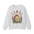 Porcupine Coffee Sweatshirt Cute Wildlife Gift Women Chibi Sweatshirt Coffee Sweatshirt Kawaii Fan Cartoon Sweatshirt Animal Graphic Hand Drawn Strawberry