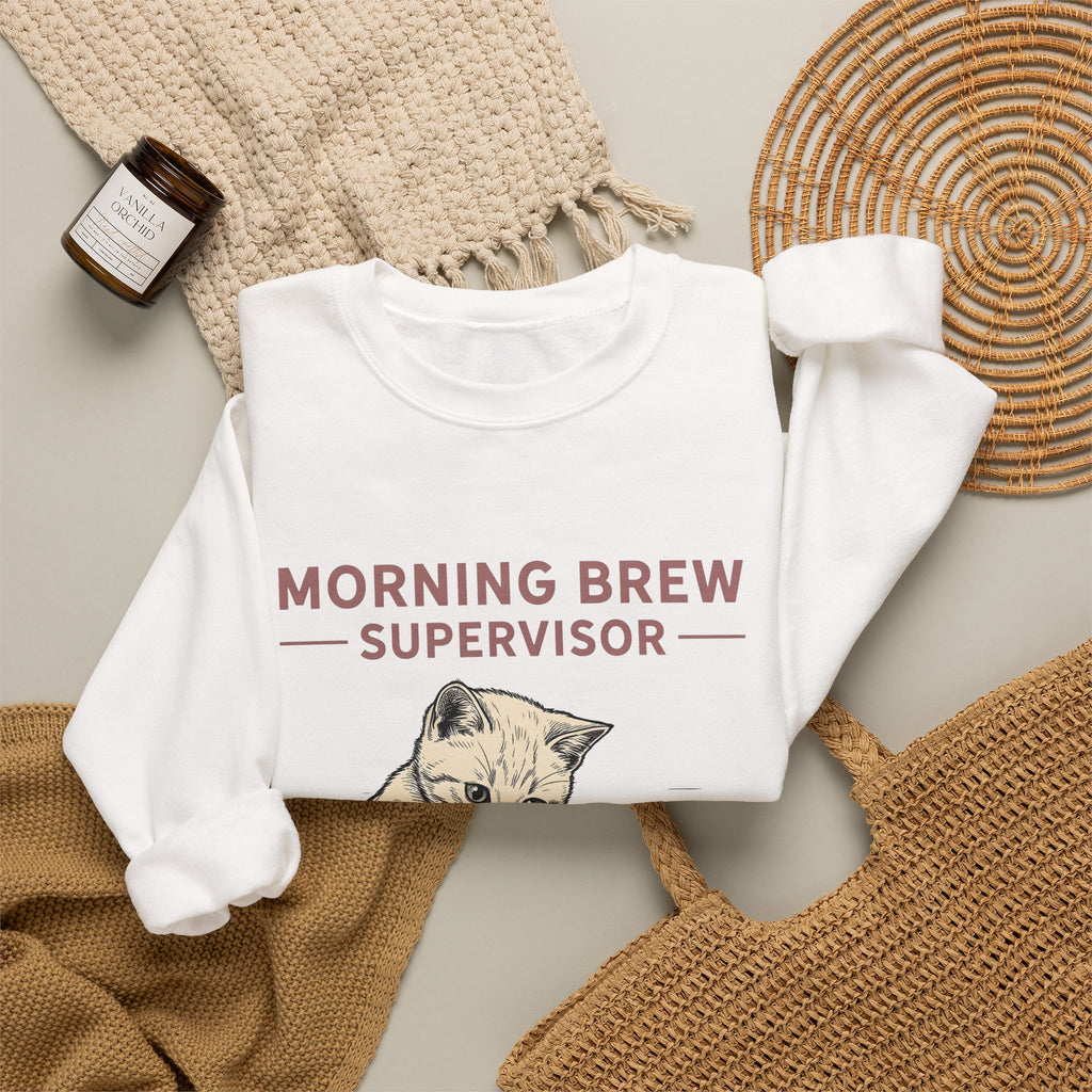 Cat Coffee Cup Cat Coffee Gift Hand Drawn Coffee Mug Cat Fan Illustrated Caffeinated Sweatshirt