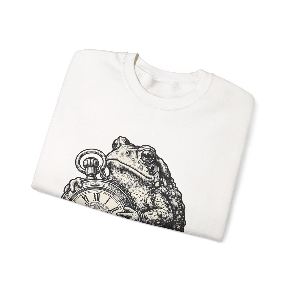 Toad Pocket Watch Sweatshirt Funny Animal Gift Women Vintage Sweatshirt Pocket Watch Sweatshirt Humor Fan Retro Sweatshirt Wildlife Graphic Hand Drawn Chain