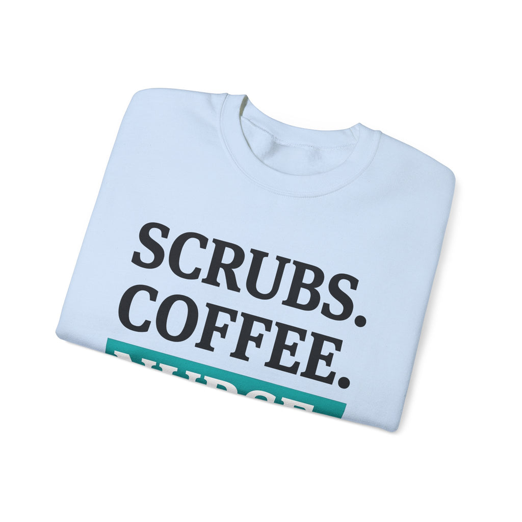 Coffee Cup Sweatshirt Nurse Humor Gift Women Modern Sweatshirt Sweatshirt Sweatshirt Rn Fan Contemporary Sweatshirt Funny Graphic Minimalist Teal Highlight Sweatshirt