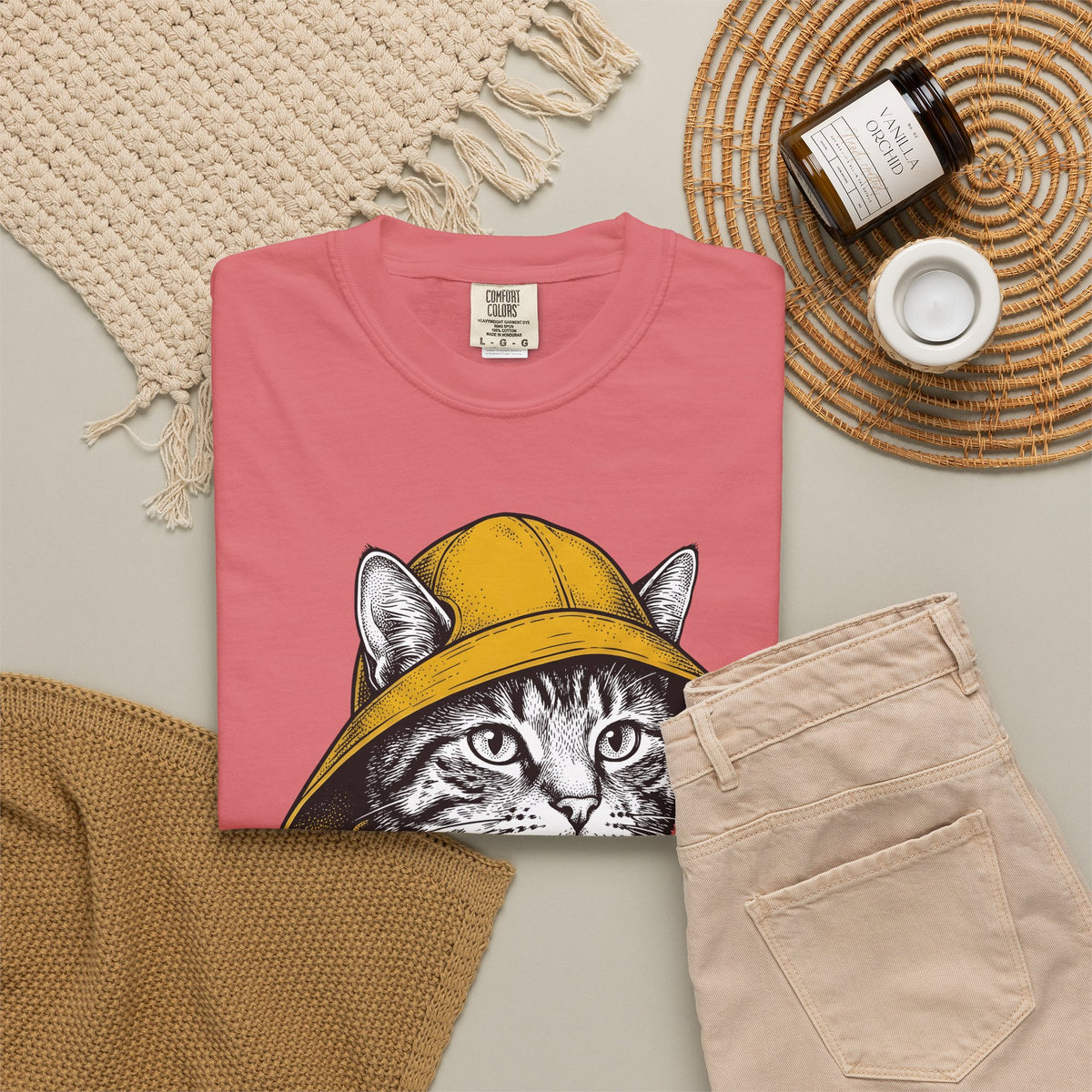 Orange Cat T-Shirt Cat Pets Gift Women Retro T-Shirt Kitty T-Shirt Feline Fan Cat Graphic Vintage T-Shirt Sketch Jacket T-Shirt