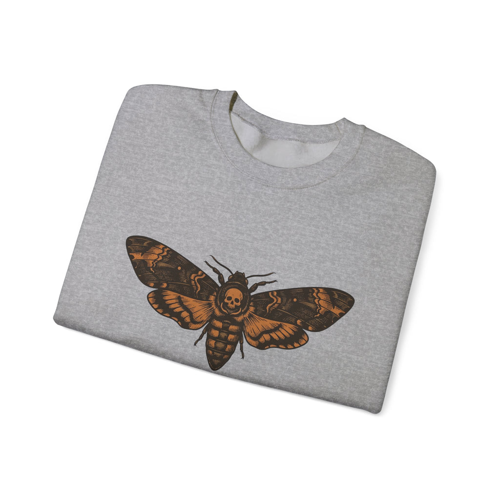 Skeleton Moth Sweatshirt Halloween Mysticism Gift Women Retro Sweatshirt Moth Sweatshirt Horror Fan Gothic Sweatshirt Occult Graphic Dark Magic Jar Sweatshirt
