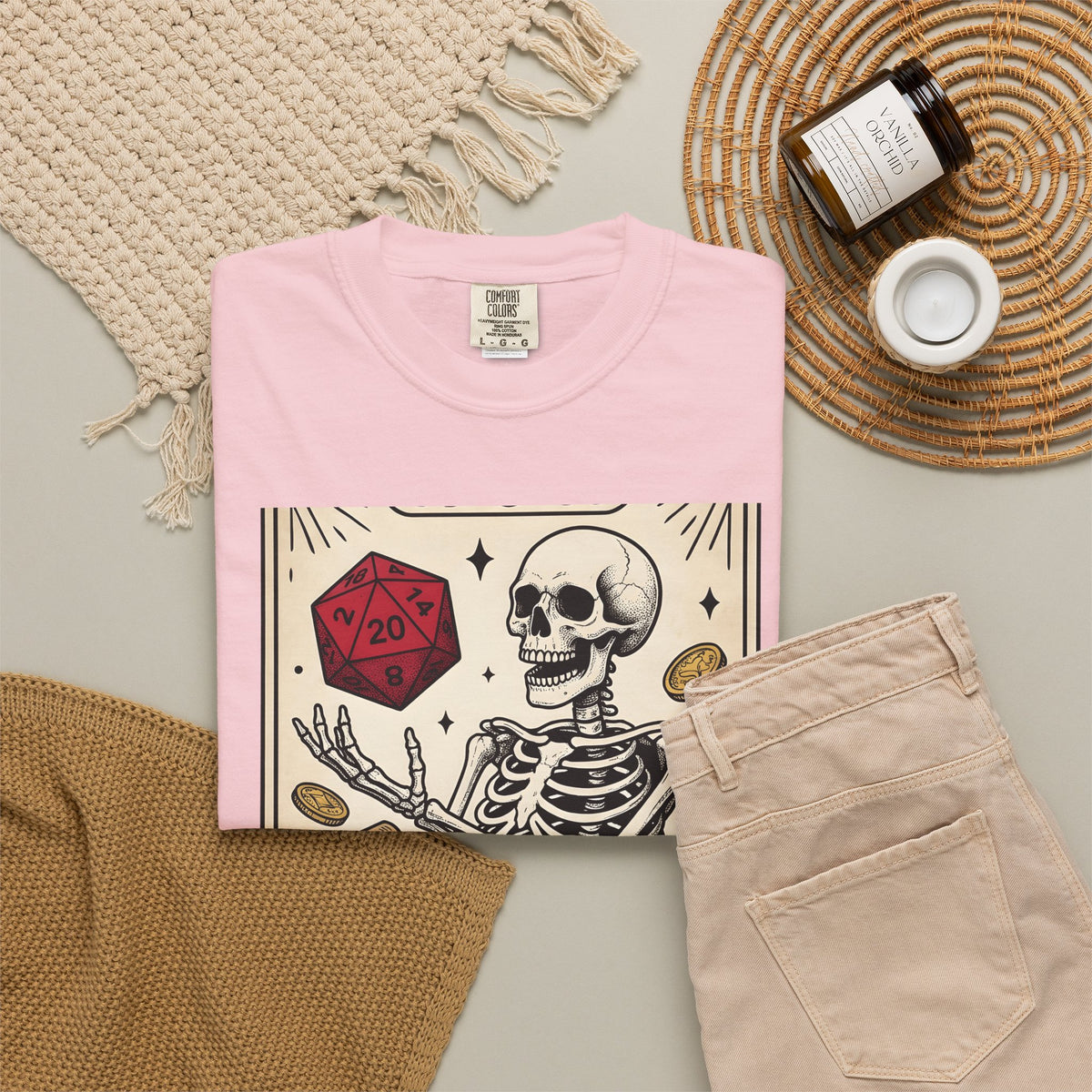 Skull Tarot Card T-Shirt Tabletop Gaming Roleplaying Gift Women Dark T-Shirt Tarot Card T-Shirt Gamer Fan Gothic T-Shirt Rpg Graphic Retro Game
