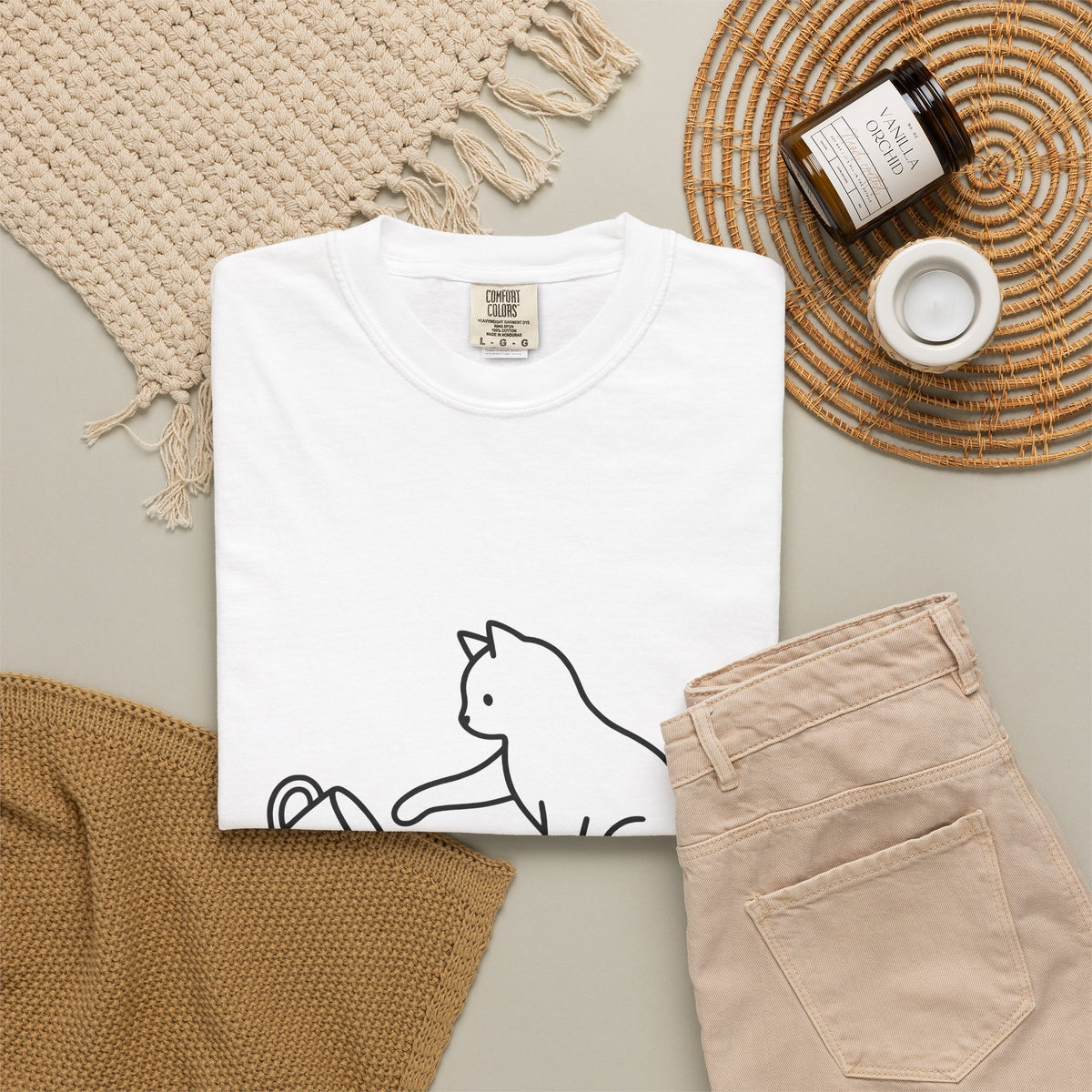 Cat T-Shirt Cat Joke Gift Women Simple T-Shirt Kitten T-Shirt Feline Fan Cat T-Shirt Humor Graphic Sketch T-Shirt T-Shirt