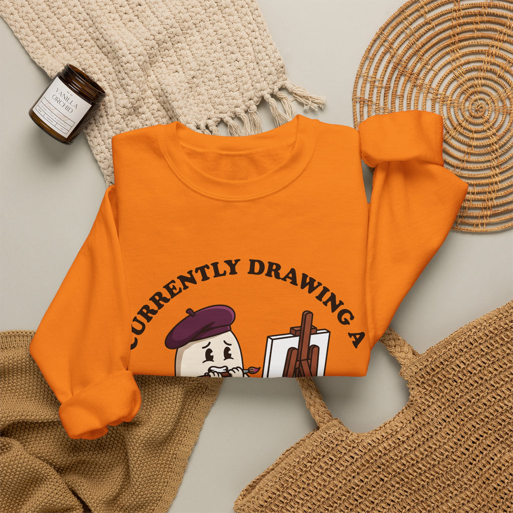 Apparition Illustrator Funny Gift Cartoon Ghost Artist Humor Fan Comic Visual Sweatshirt