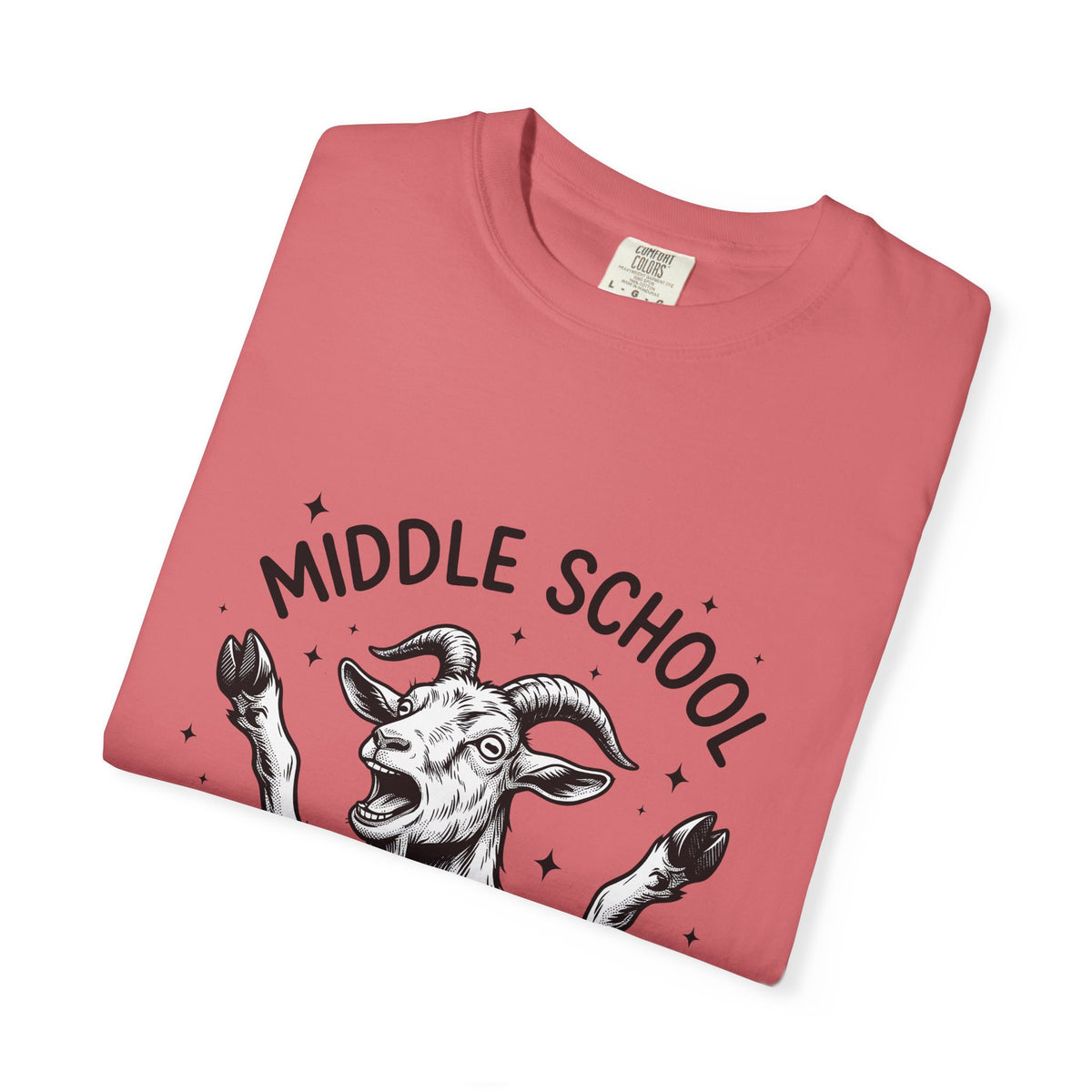 Goat Drawing T-Shirt Teachers Comedy Gift Women Cartoon T-Shirt Kid T-Shirt Educator Enthusiast Comic Graphic Classic Sparkle T-Shirt