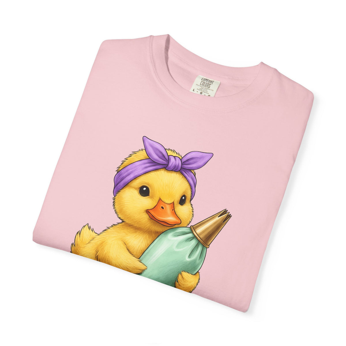 Duck Baker T-Shirt Moms Confectionery Gift Women Cartoon T-Shirt Duck T-Shirt Motherhood Fan Toon T-Shirt Pastry Graphic Outline Bandana T-Shirt