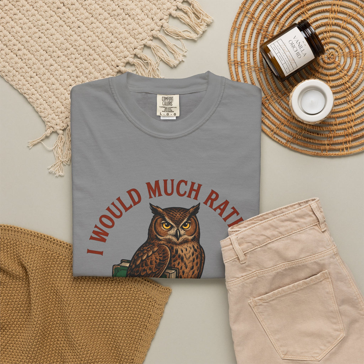 Owl Books T-Shirt Book Animal Gift Women Vintage T-Shirt Bookish T-Shirt Bibliophile Enthusiast Retro T-Shirt Wildlife Graphic Hand Drawn Animal