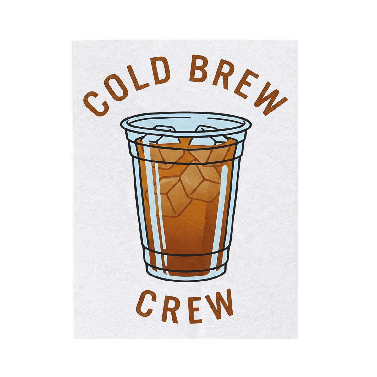 Iced Coffee Cup Blanket Coffee Cuisine Gift Women Modern Blanket Cold Brew Blanket Coffee Fan Contemporary Blanket Food Graphic Sketch Ice Cubes
