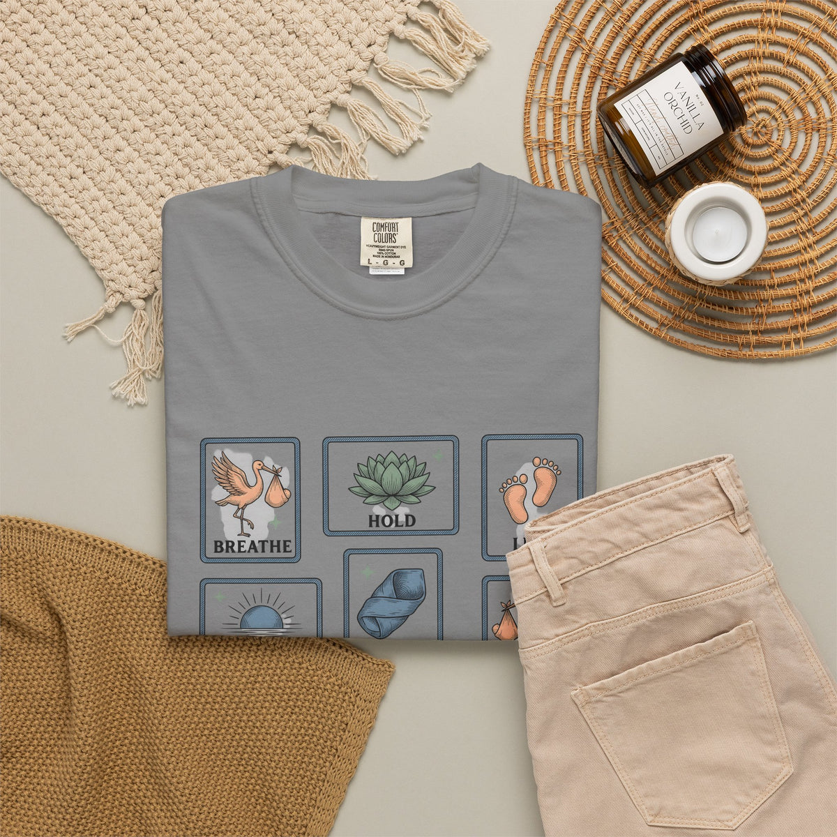 Wading Bird Baby T-Shirt Nurses Maternity Gift Women Classic T-Shirt Heron T-Shirt Nurse Enthusiast Vintage T-Shirt Pregnancy Graphic Cartoon