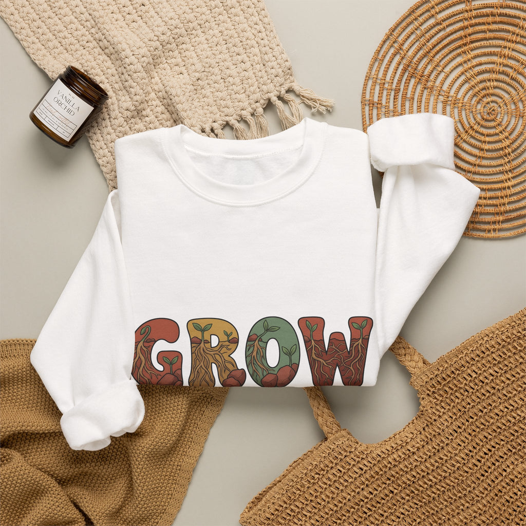Plant Root Boho Chic Outdoors Gift Sketch Root System Bohemian Enthusiast Drawing Sweatshirt