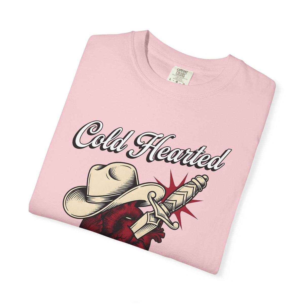 Heart Cowboy Hat T-Shirt Cowgirl Western Gift Women Tattoo T-Shirt Cowboy Hat T-Shirt Rodeo Fan Tattooed T-Shirt Country Graphic Vintage Dagger