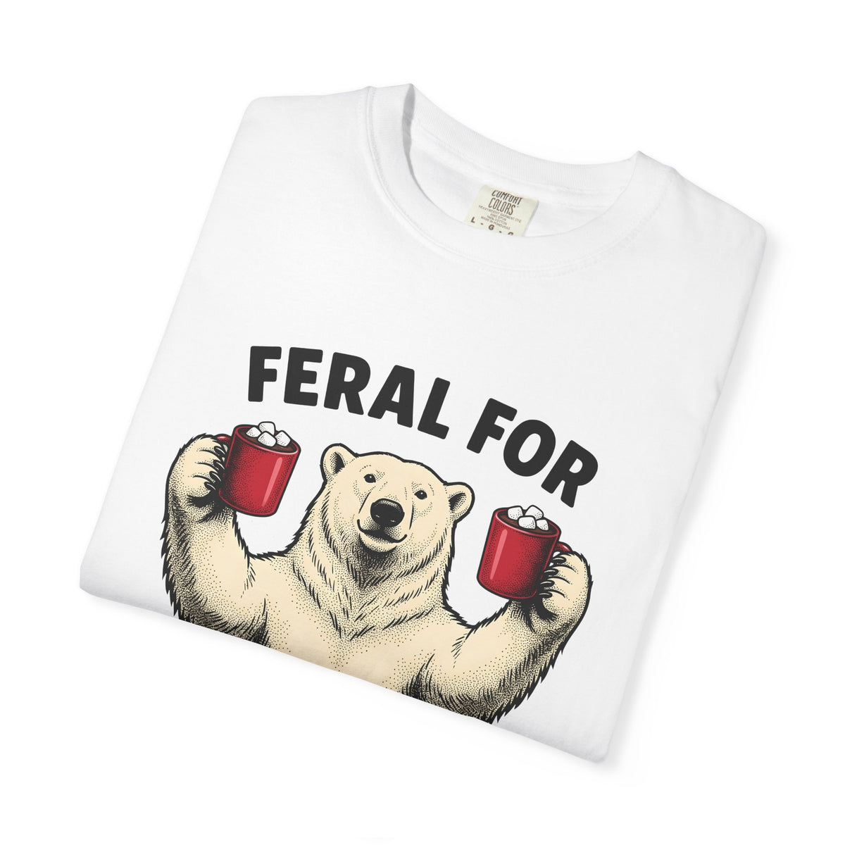 White Bear Holiday Frost Gift Rustic Polar Bear Christmas Fan Winter Cartoon Tea Mug T-Shirt