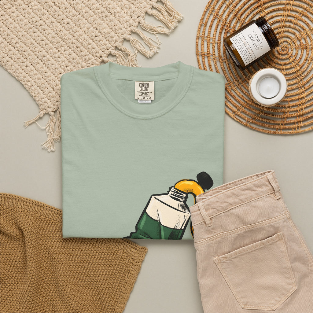 Paint Tube T-Shirt Art Canvas Gift Women Cartoon T-Shirt Paint Tube T-Shirt Artist Fan Artistic T-Shirt Canvas Graphic Line Art Paint Splash T-Shirt