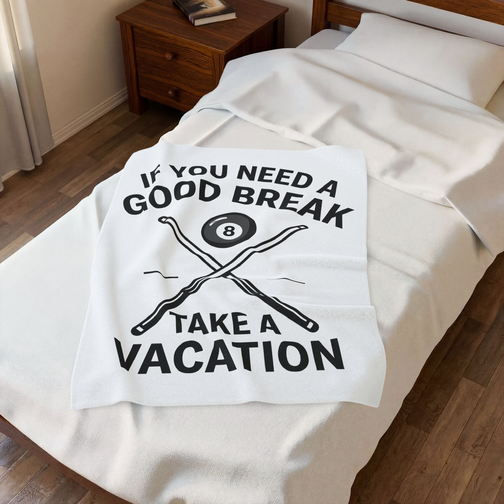 Pool Cues Blanket Billiards Jokes Gift Women Strong Blanket Cue Sticks Blanket Pool Fan Powerful Blanket Pun Graphic Simple 8 Ball Blanket