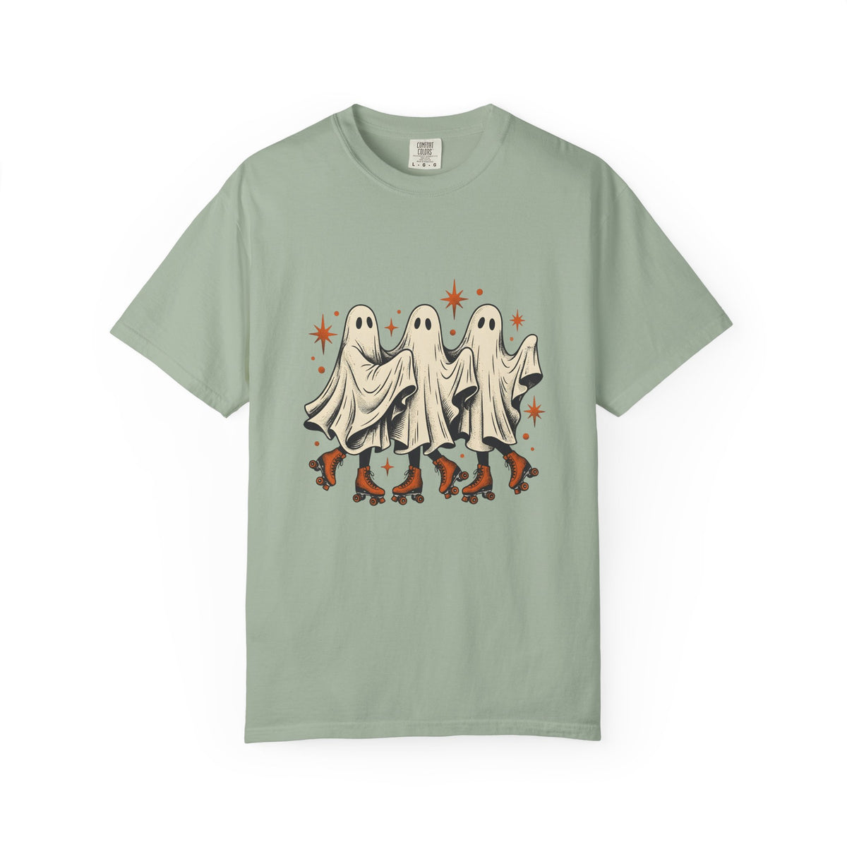 Apparition Skate T-Shirt Halloween Rollerblade Gift Women Hand Drawn T-Shirt Skateboard T-Shirt Spooky Fan Hand Drawn T-Shirt Inline Skate Graphic
