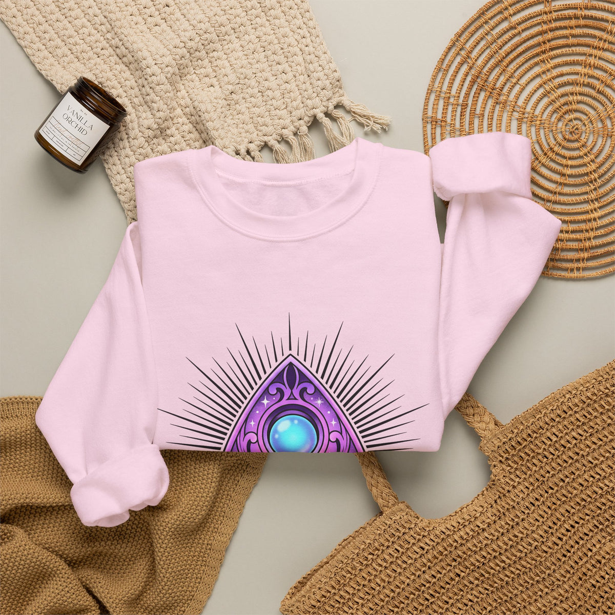 Magic Planchette Sweatshirt Boho Chic Zodiac Gift Women Mystical Sweatshirt Ouija Board Sweatshirt Bohemian Fan Spiritual Sweatshirt Astrology Graphic Trippy