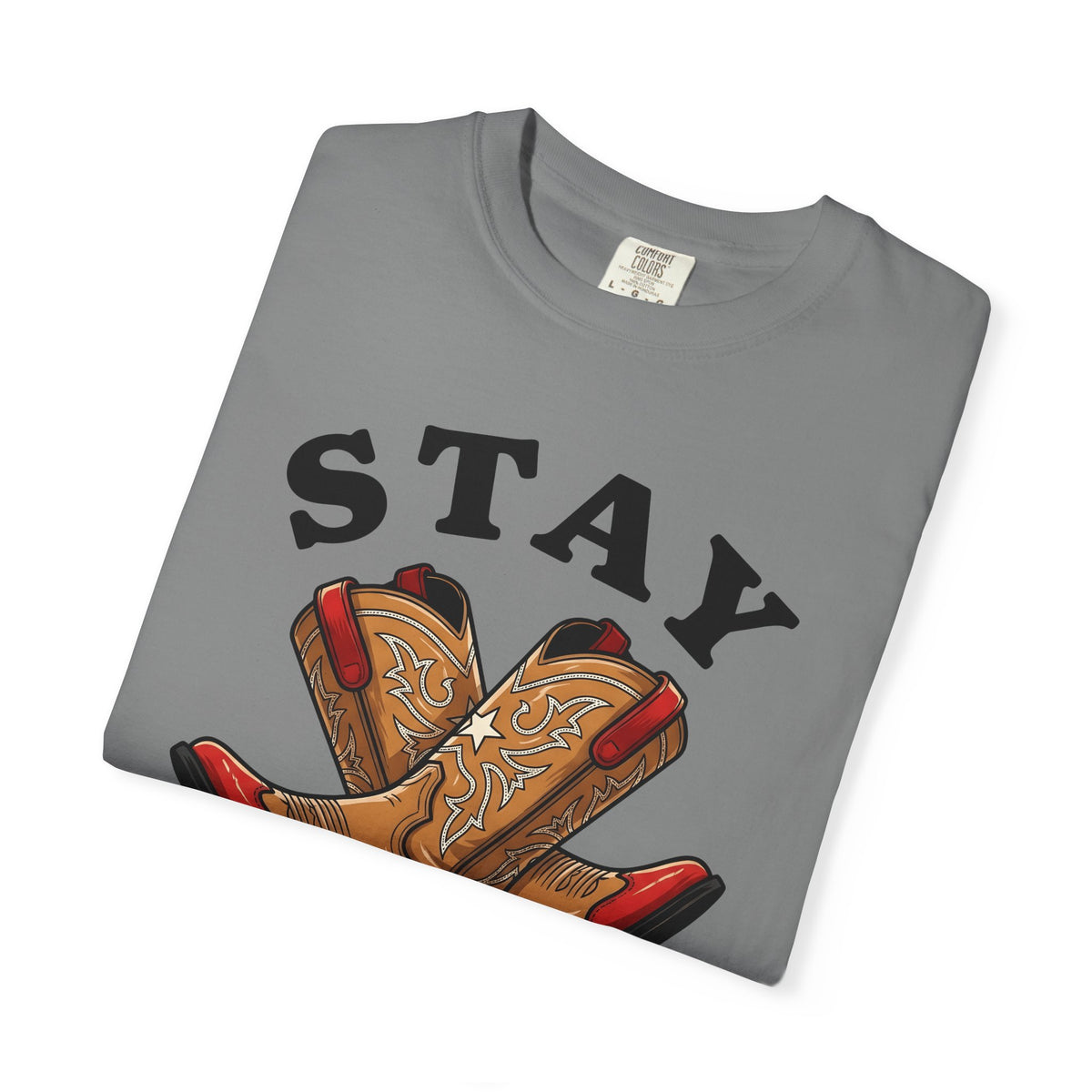 Cowboy Boots T-Shirt 4th Of July Country Gift Women Modern T-Shirt Boot T-Shirt Patriot Fan Western T-Shirt Country Graphic Classic Star T-Shirt