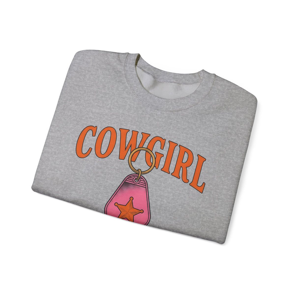 Sheriff Badge Keychain Sweatshirt Cowgirl Cowboy Gift Women Distressed Sweatshirt Keychain Sweatshirt Cowboy Fan Vintage Sweatshirt Rodeo Graphic Hand Drawn