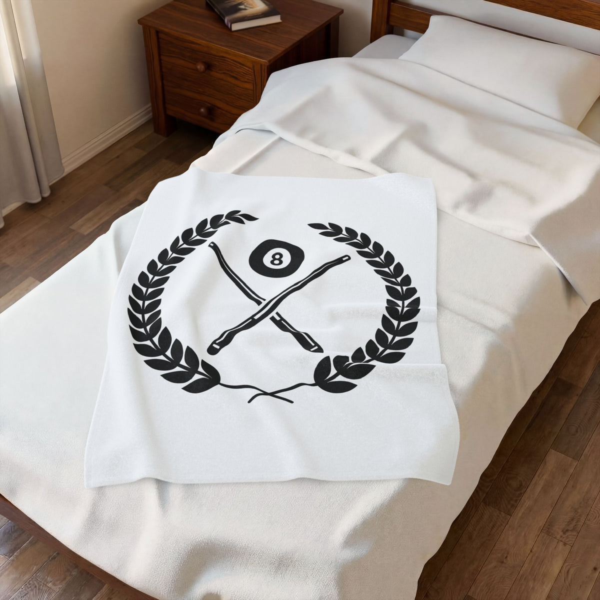 Billiard Badge Blanket Billiards Contest Gift Women Modern Blanket Pool Badge Blanket Billiards Fan Contemporary Blanket Competition Graphic