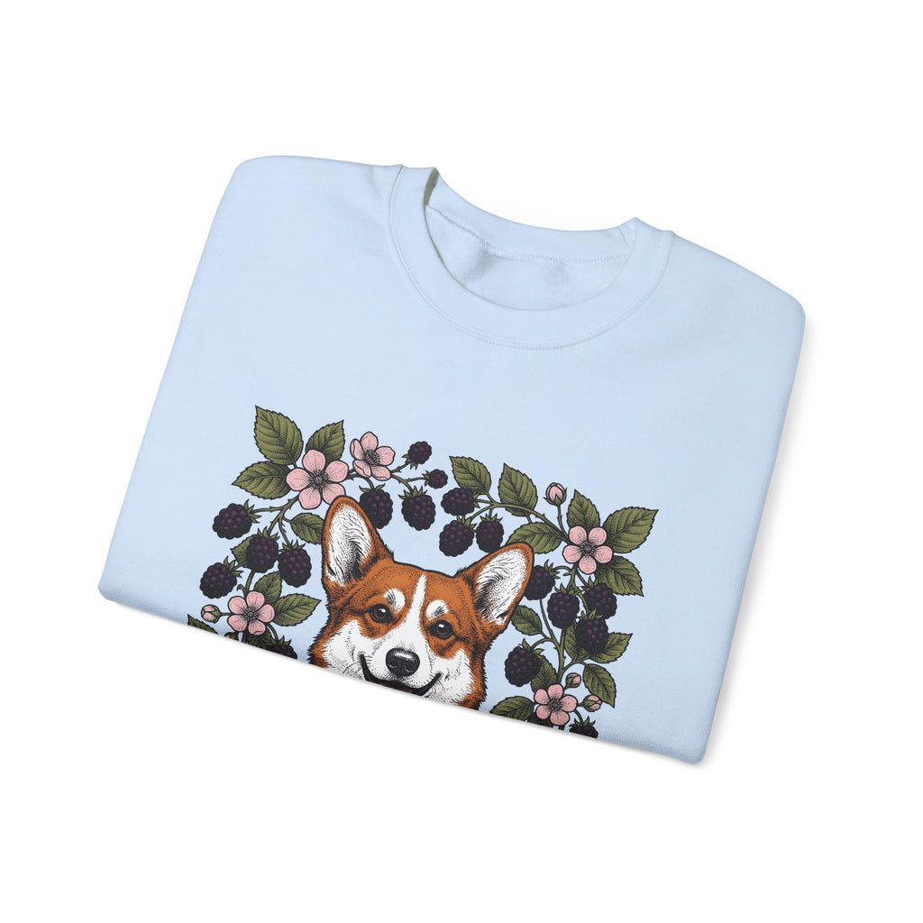 Corgi Hound Sweatshirt Dog Arrangement Gift Women Blossom Sweatshirt Pembroke Welsh Corgi Sweatshirt Dog Fan Corgi Graphic Hound Illustration Sketch