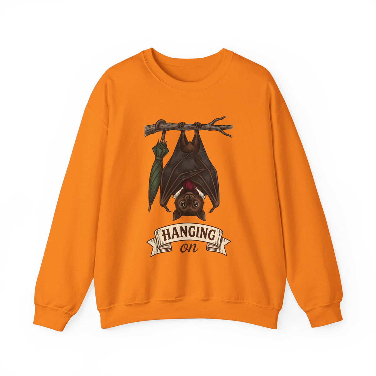 Bat Clipart Sweatshirt Funny Creature Gift Women Doodle Sweatshirt Bat Sweatshirt Humor Fan Cartoon Sweatshirt Beast Graphic Classic Parasol Sweatshirt