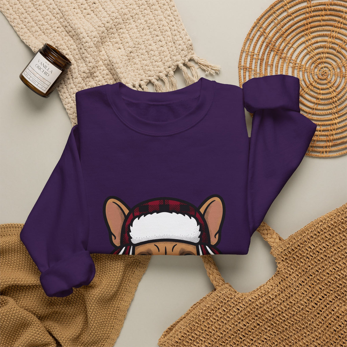French Bulldog Sweatshirt Dog Dogs Gift Women Line Art Sweatshirt Bulldog Sweatshirt Dog Fan Puppy Graphic Illustration Drawing Sketch Winter Hat Sweatshirt