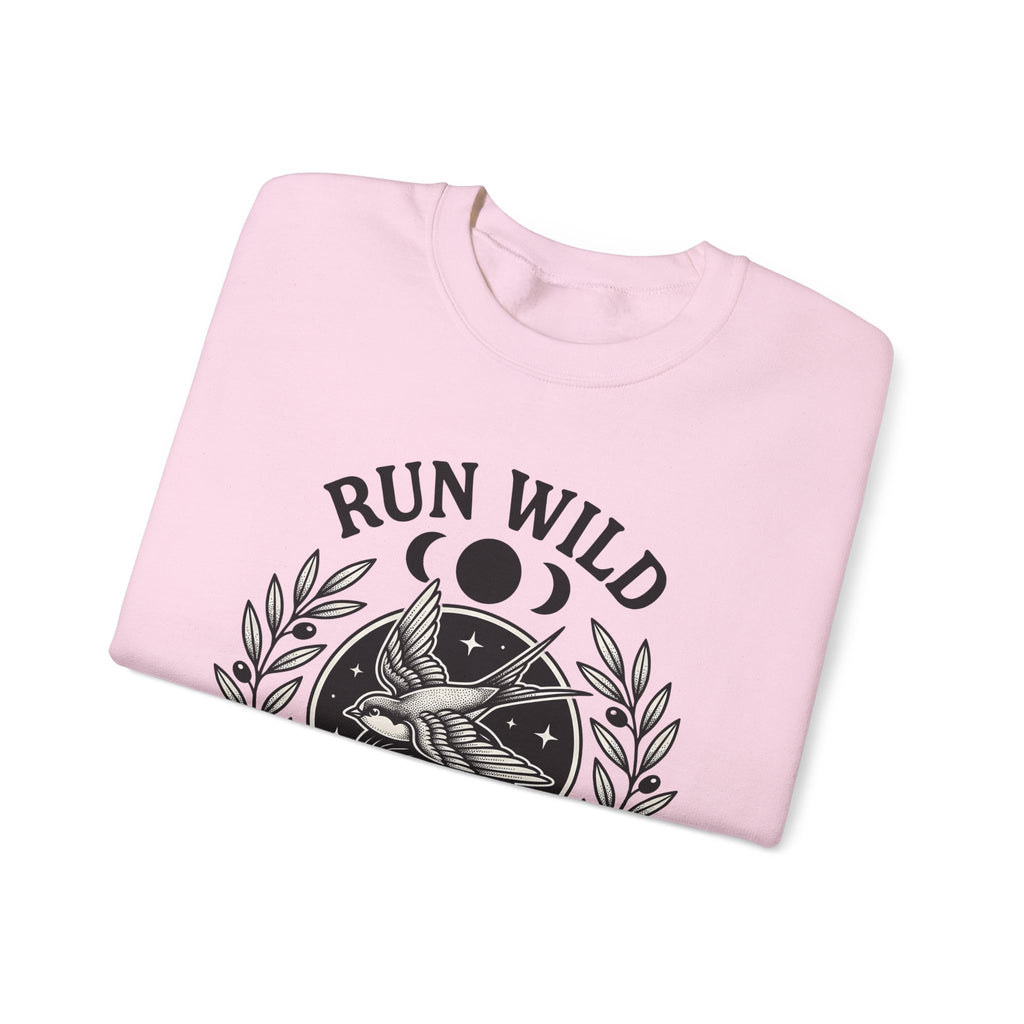 Female Bird Illustration Sweatshirt Sports Activities Jogging Gift Women Hippie Sweatshirt Bird Sweatshirt Athlete Enthusiast Bohemian Sweatshirt Runner