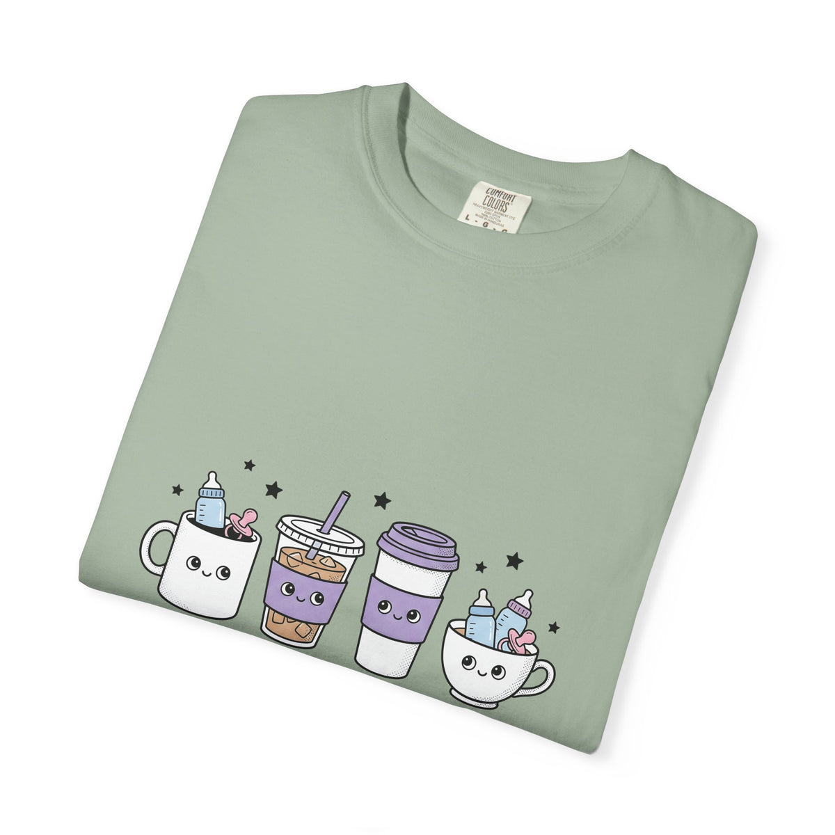 Adorable Coffee T-Shirt T-Shirt Nurse Espresso Gift Women Chibi T-Shirt Coffee Cup T-Shirt Healthcare Enthusiast Cartoon T-Shirt Coffee Graphic Sketch