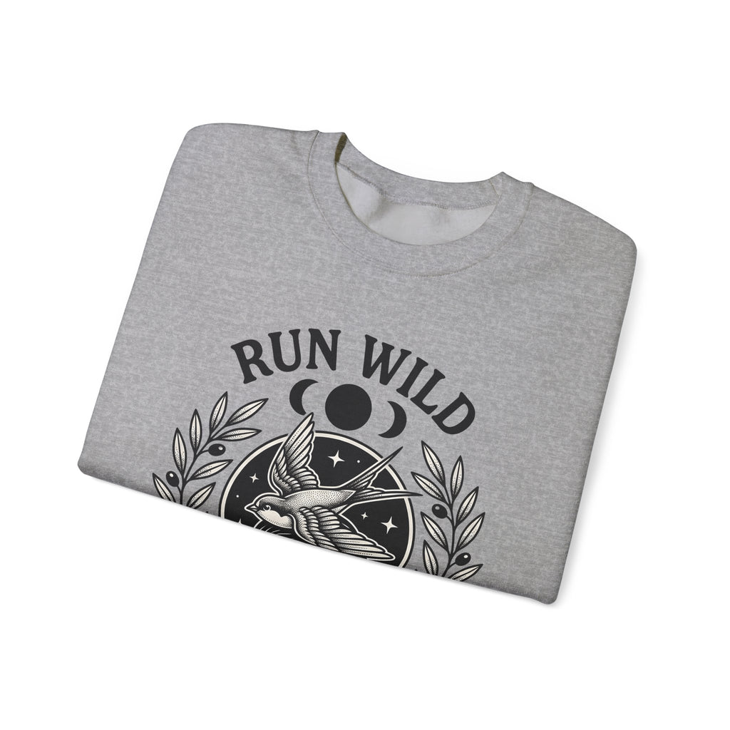 Female Bird Illustration Sweatshirt Sports Activities Jogging Gift Women Hippie Sweatshirt Bird Sweatshirt Athlete Enthusiast Bohemian Sweatshirt Runner