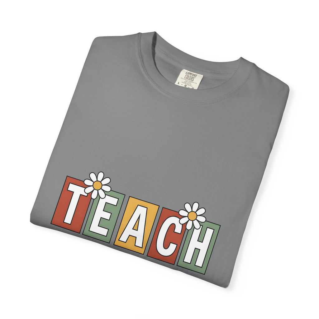 Flower Alphabet Art T-Shirt Teachers Education Gift Women Tribal T-Shirt Alphabet T-Shirt Educator Enthusiast Ethnic T-Shirt Learning Graphic