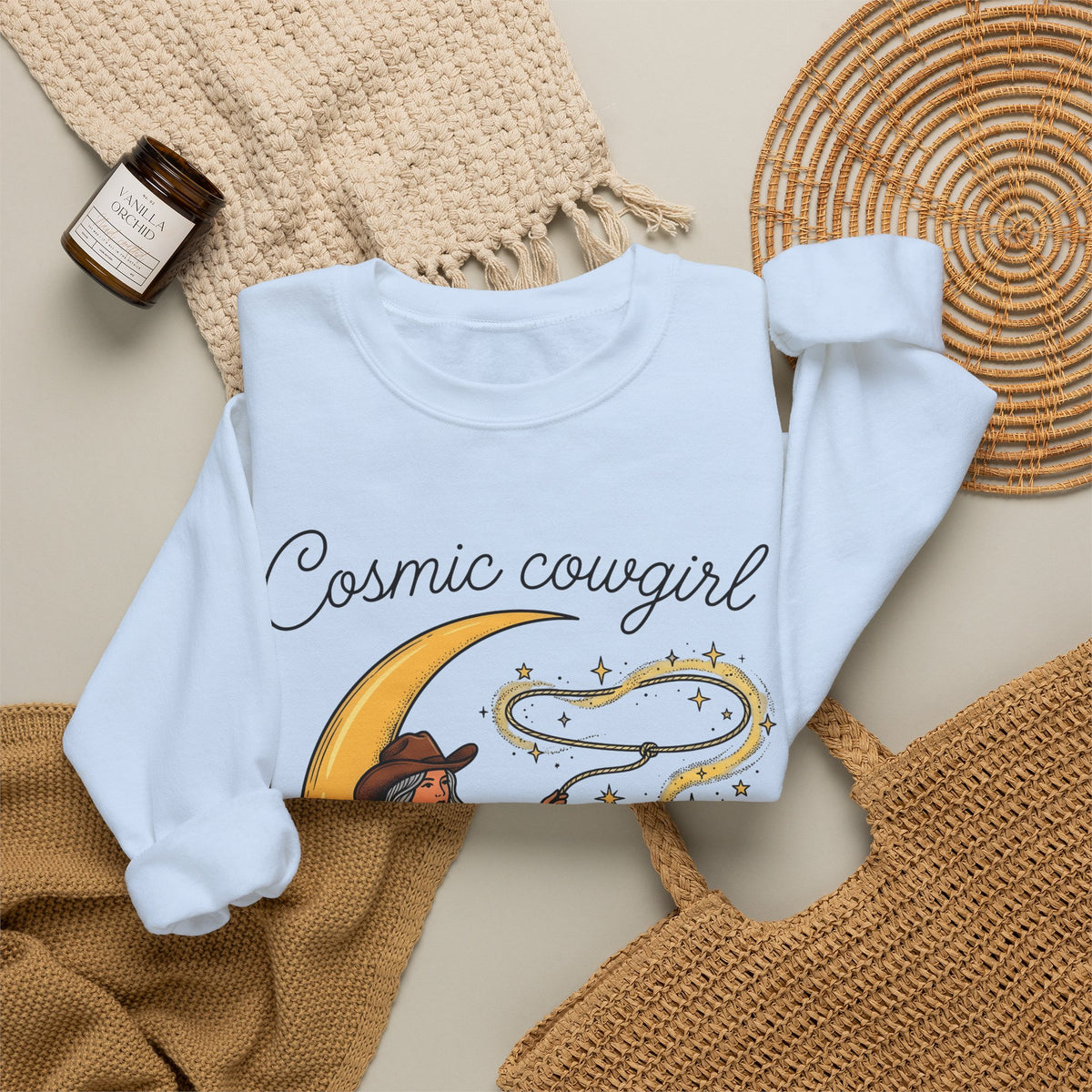 Cowgirl Moon Sweatshirt Cowgirl Cowboy Gift Women Tribal Sweatshirt Moonlight Sweatshirt Rodeo Fan Western Sweatshirt Cowboy Graphic Rustic Shining Stars