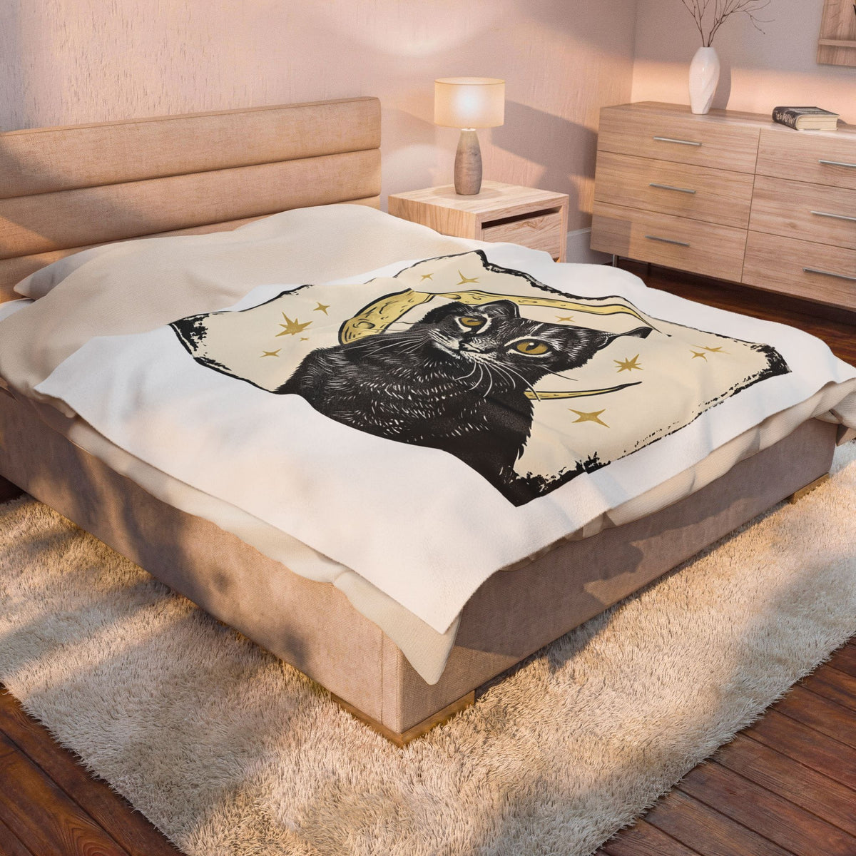 Dark Cat Cat Horoscope Gift Hippie Kitten T Sh Blanket
