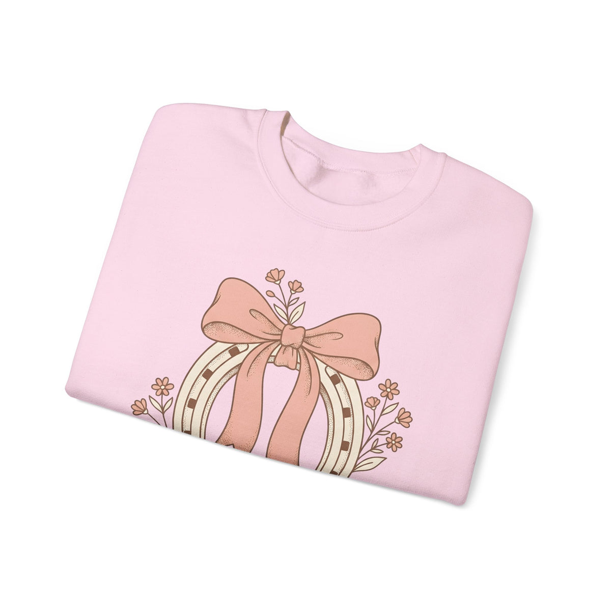 Horseshoe Bow Sweatshirt Cowgirl Ranch Gift Women Tribal Sweatshirt Horseshoe Sweatshirt Rodeo Fan Celtic Sweatshirt Ranch Graphic Classic Blossom Sweatshirt