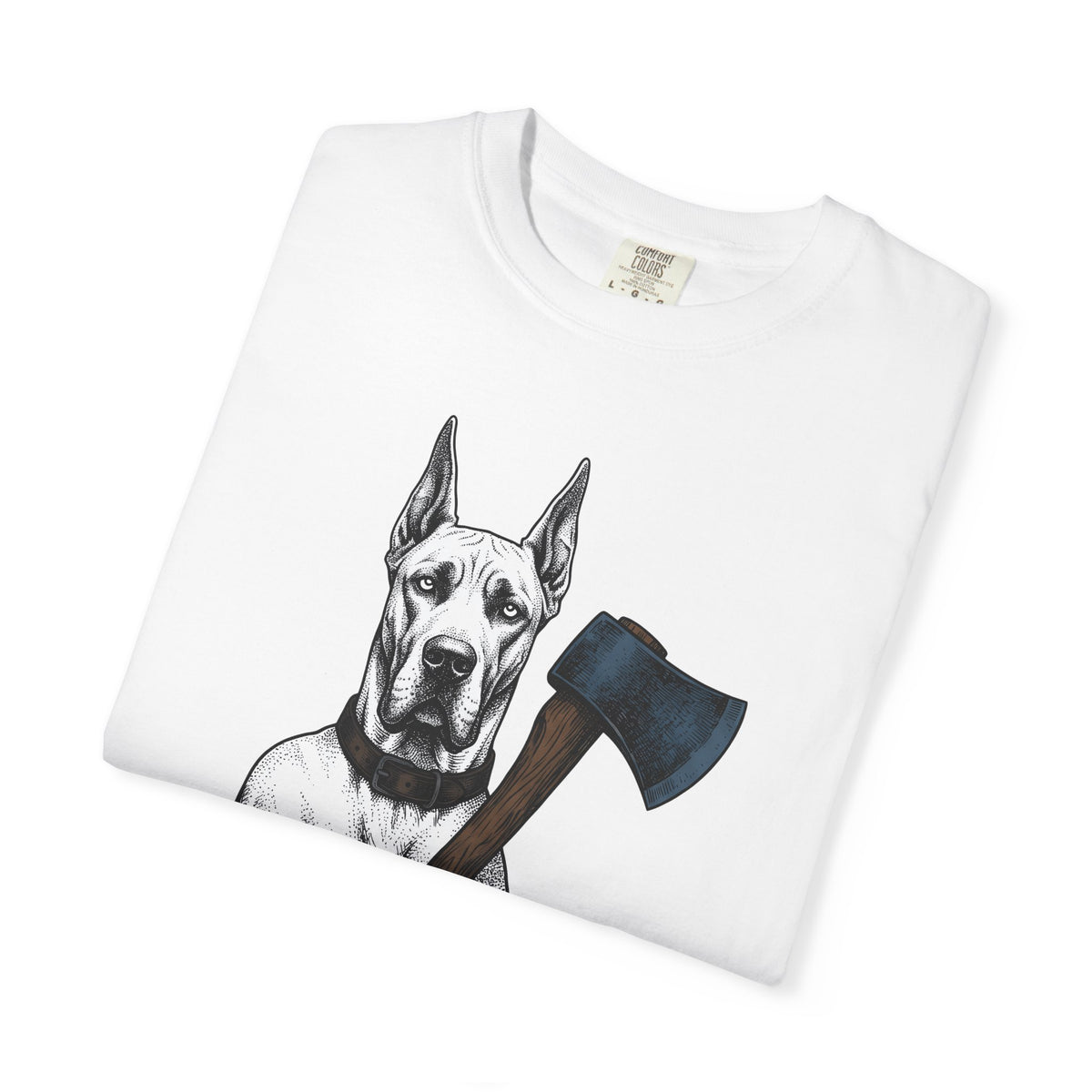 Dane Dog T-Shirt Dog Funny Gift Women Retro T-Shirt Great Dane T-Shirt Dog Fan Hound T-Shirt Humor Graphic Sketch Hatchet T-Shirt