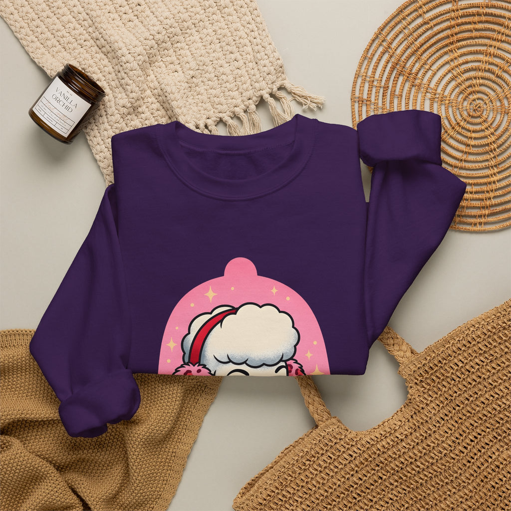 Poodle Dog Christmas Dog Gift Cartoon Poodle Xmas Fan Funny Dog Retro Earmuffs Sweatshirt