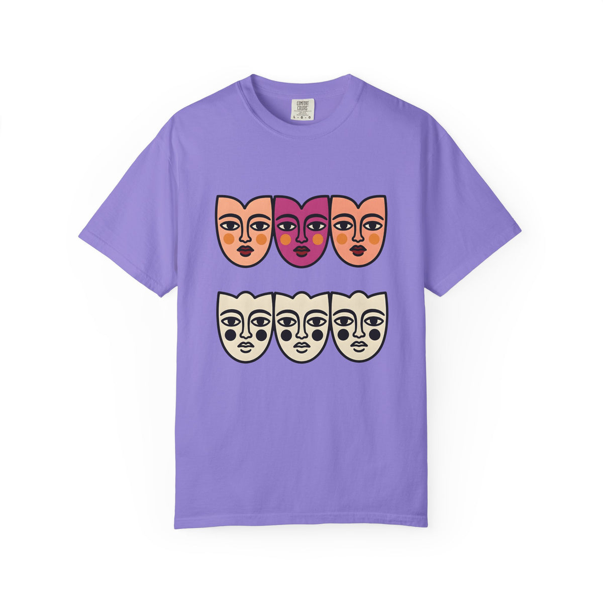 Abstract Faces T-Shirt Abstract Art Gift Women Modern T-Shirt Faces T-Shirt Art Fan Contemporary T-Shirt Artistic Graphic Minimal Bold Outlines