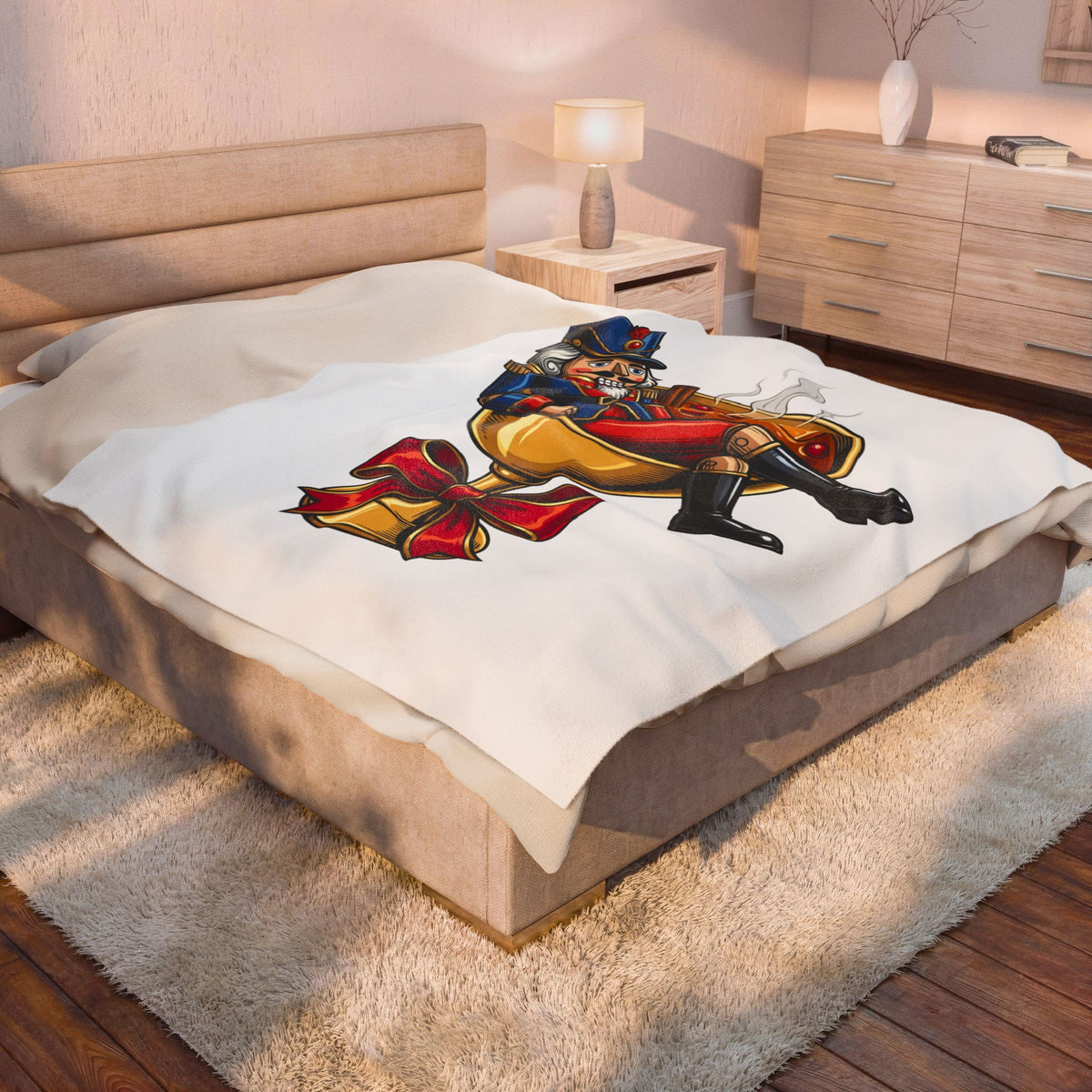 Nutcracker Blanket Blanket Christmas Seasonal Gift Women Comic Blanket Nutcracker T