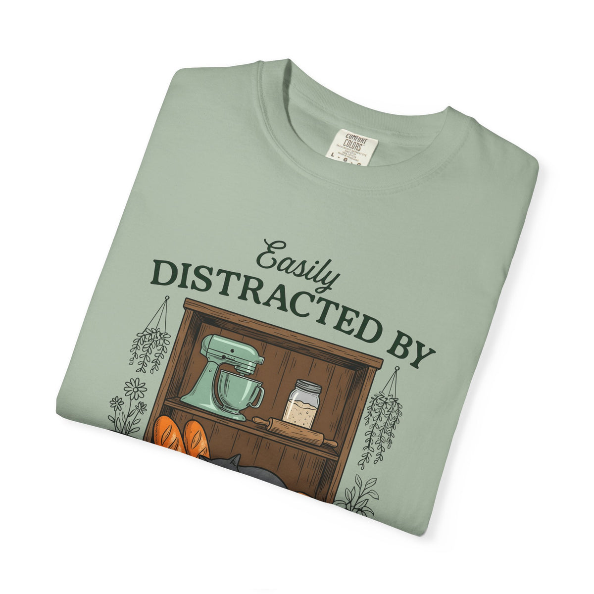 Feline Loaf T-Shirt Cat Bread Gift Women Sketch T-Shirt Cat T-Shirt Cat Fan Kitten T-Shirt Bakery Graphic Retro Pastry T-Shirt