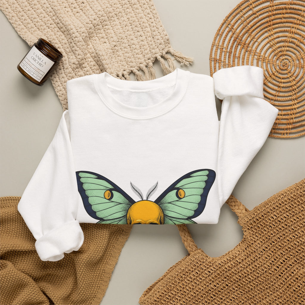 Skull Butterfly Sweatshirt Boho Chic Emo Gift Women Blackwork Sweatshirt Sugar Skull Sweatshirt Bohemian Fan Tattoo Sweatshirt Gothic Graphic Classic Moth