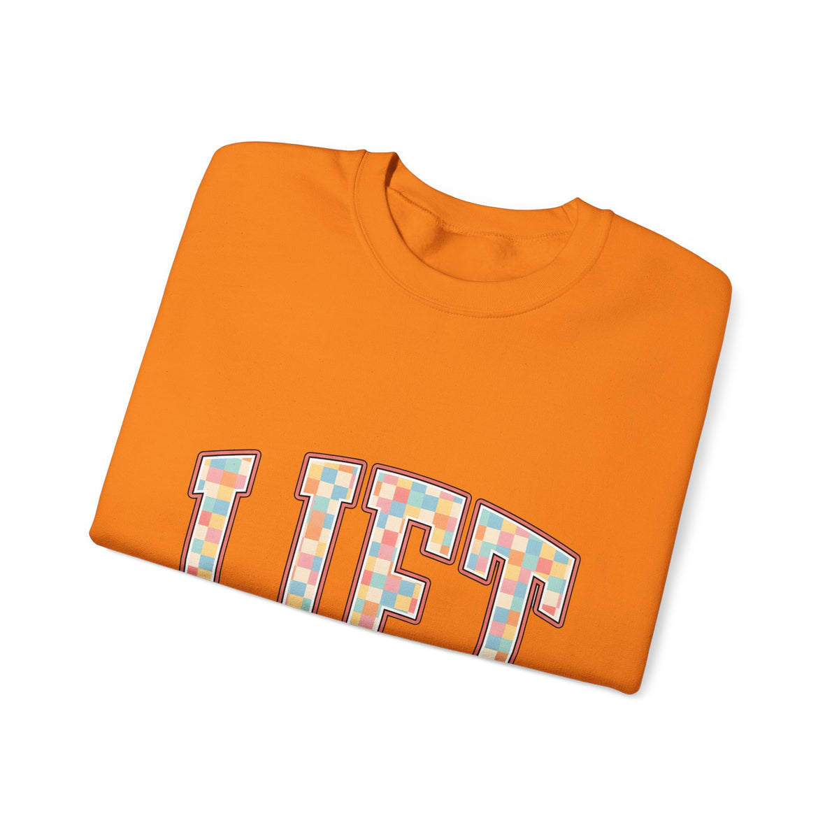 Chunky Block Text Sweatshirt Sports Workout Gift Women Neon Sweatshirt Typography Sweatshirt Athlete Enthusiast Glowing Sweatshirt Fitness Graphic Classic