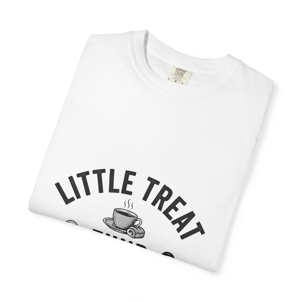 Coffee Cup Dessert T-Shirt Coffee Food Gift Women Vintage T-Shirt Dessert T-Shirt Coffee Fan Retro T-Shirt Bakery Graphic Hand Drawn Coins T-Shirt
