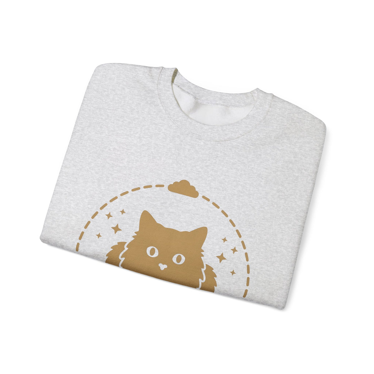 Soft Cat Cat Pet Gift Simple Kitten Cat Fan Minimalist Animal Contemporary Sparkles Sweatshirt