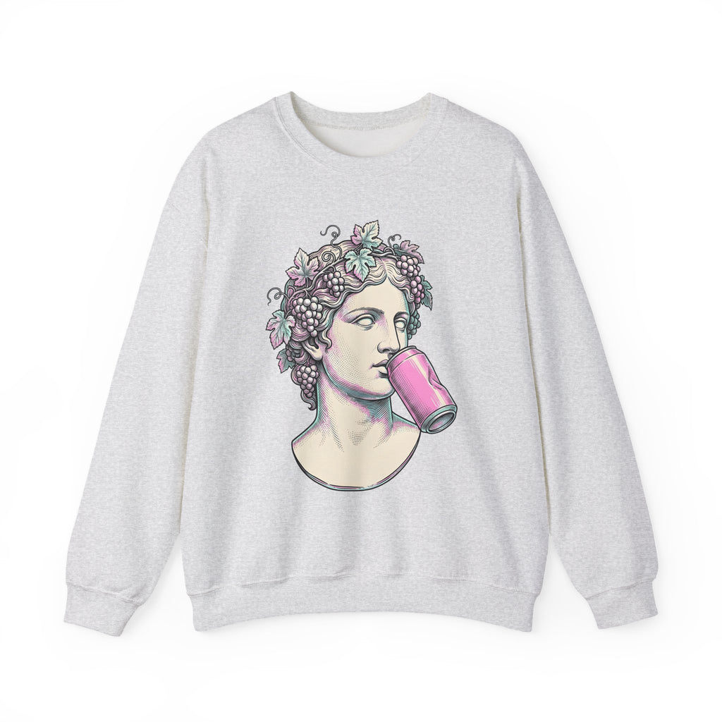 Classical Statue Sweatshirt Greek Art Trend Gift Women Cartoon Sweatshirt Sculpture Sweatshirt Art Fan Comic Sweatshirt Fashion Graphic Hand Drawn Beverage Can