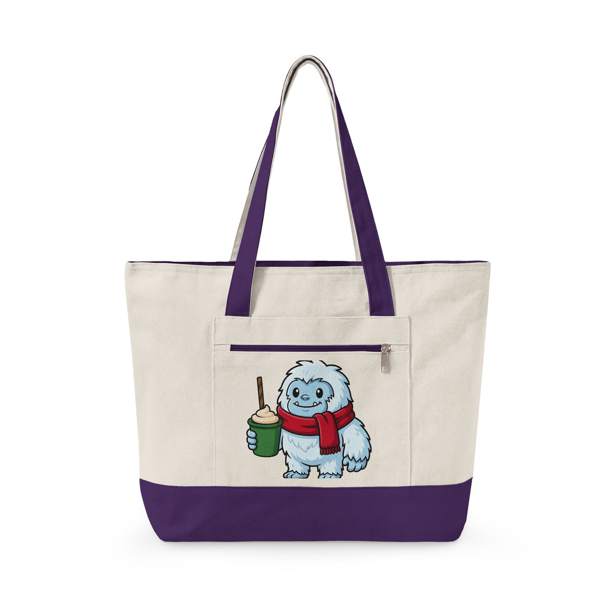 Abominable Snowman Christmas Holiday Gift Comic Yeti Xmas Fan Cartoon Holiday Chibi Tote Bag
